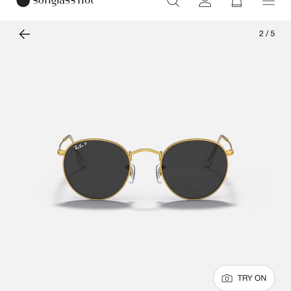 Ray-Ban RB3447 Classic Gold and Black Polarized Sunglasses